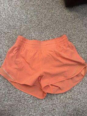 lululemon athletica Coral-Orange Athletic Shorts